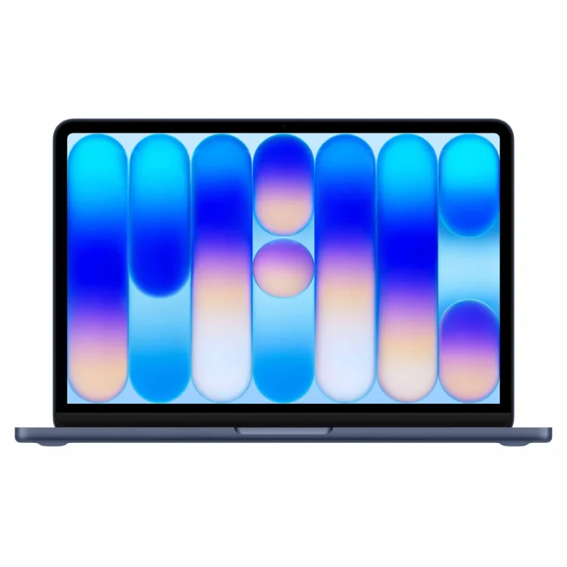 لابتوب أبل ماك بوك نيو - مقاس 13.0 بوصة / شريحة A18 برو / معالج CPU من 6 أنوية / معالج GPU من 5 أنوية / محرك عصبي من 16 نواة / ذاكرة RAM بسعة 8 جيجابايت / تخزين SSD بسعة 512 جيجابايت / لوحة مفاتيح عربية مع التعرف على البصمة / نيلي / ضمان سنة واحدة (1YW)