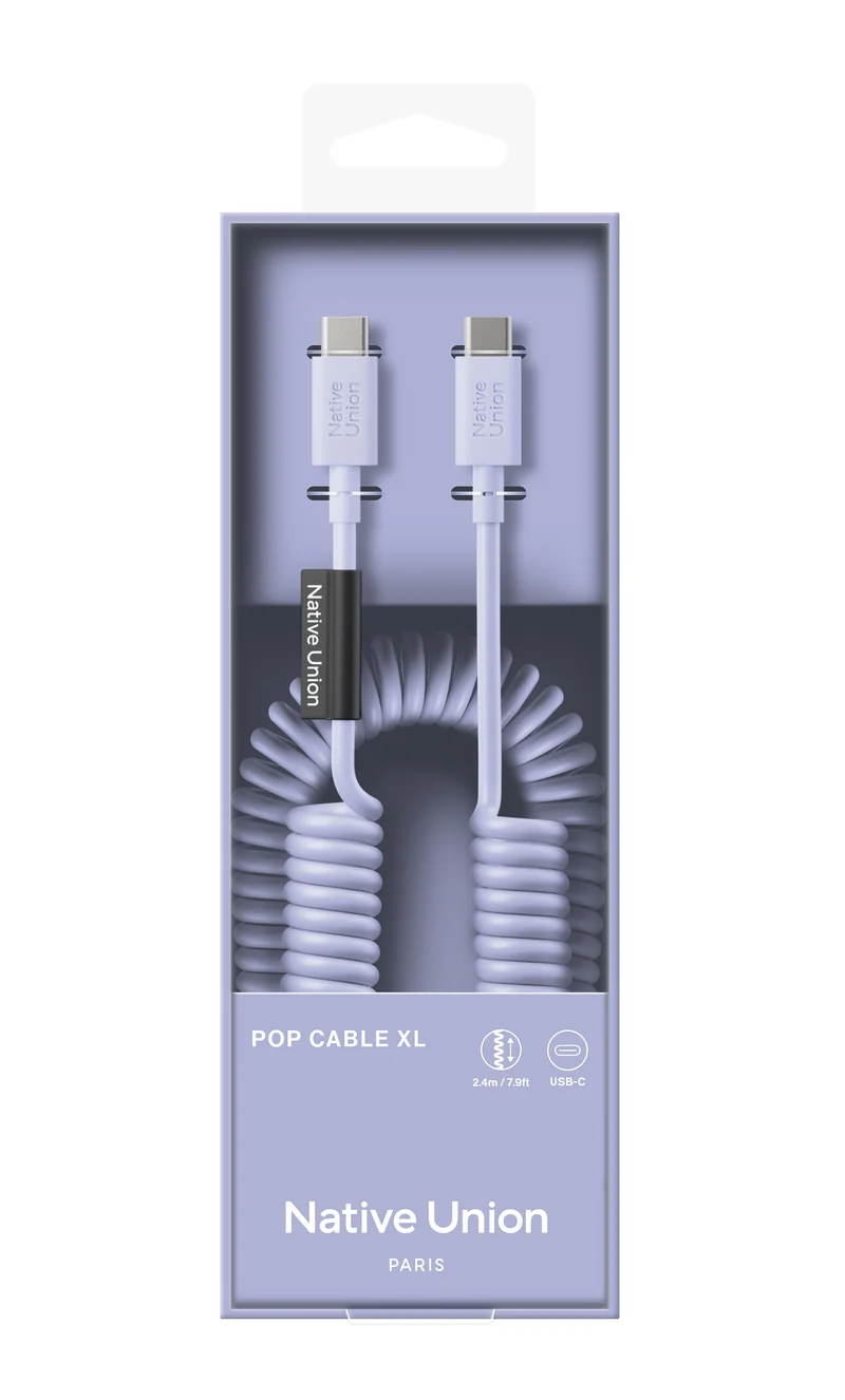 كابل بوب من USB-C إلى USB-C - 2.4 متر / 60 واط / ليلكي