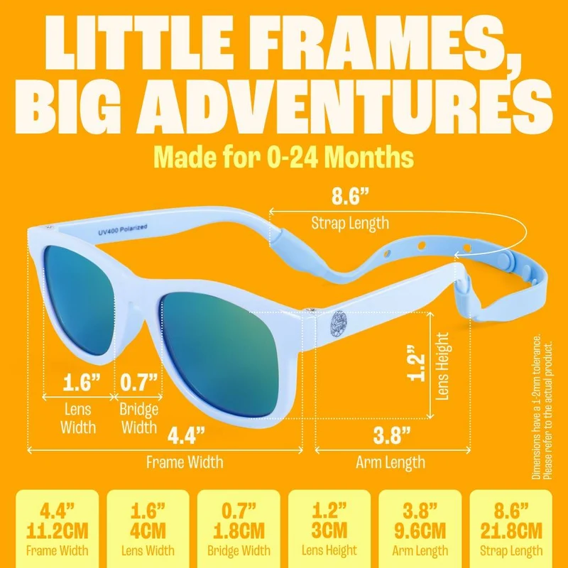 نظارة شمسية بيبي سانيز للأطفال، أزرق سماوي