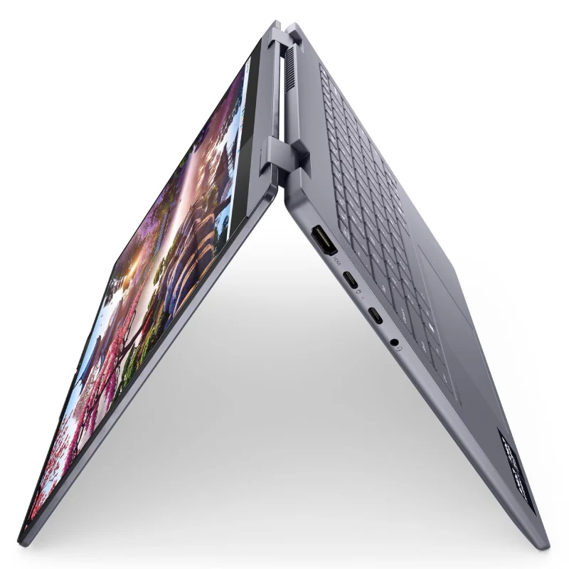 Lenovo IdeaPad 5 2-in-1 Gen 10 Copilot+ PC - 14" WUXGA OLED Touch / AMD Ryzen AI 7 350 / 24GB / 1TB (NVMe M.2 SSD) / Win 11 Home / 1YW / Arabic/English / Luna Grey / Lenovo E310 Earbuds (White) - Laptop
