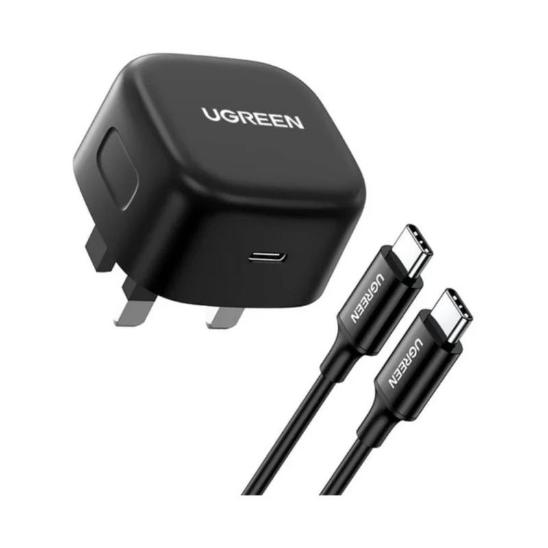UGREEN PD Fast Charger with Cable UK - 25W / USB-C / Black