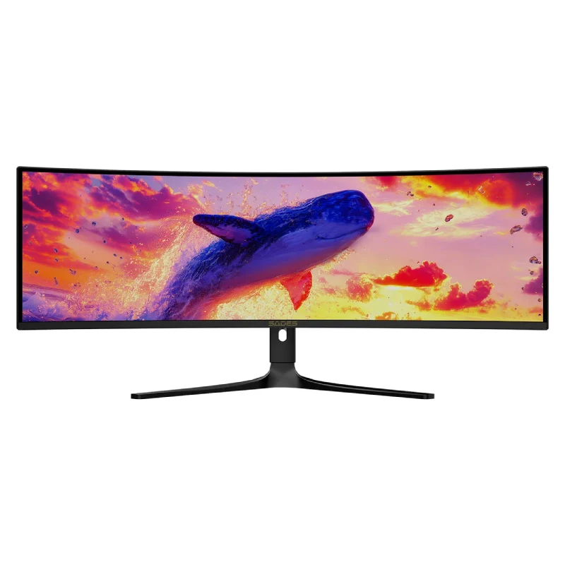 شاشة ألعاب منحنية ساديس SP-Whale SA-C01U49 - حجم 49 بوصة Dual QHD OLED / 0.03 مللي ثانية / 240 هرتز / HDMI 2.1 / أسود