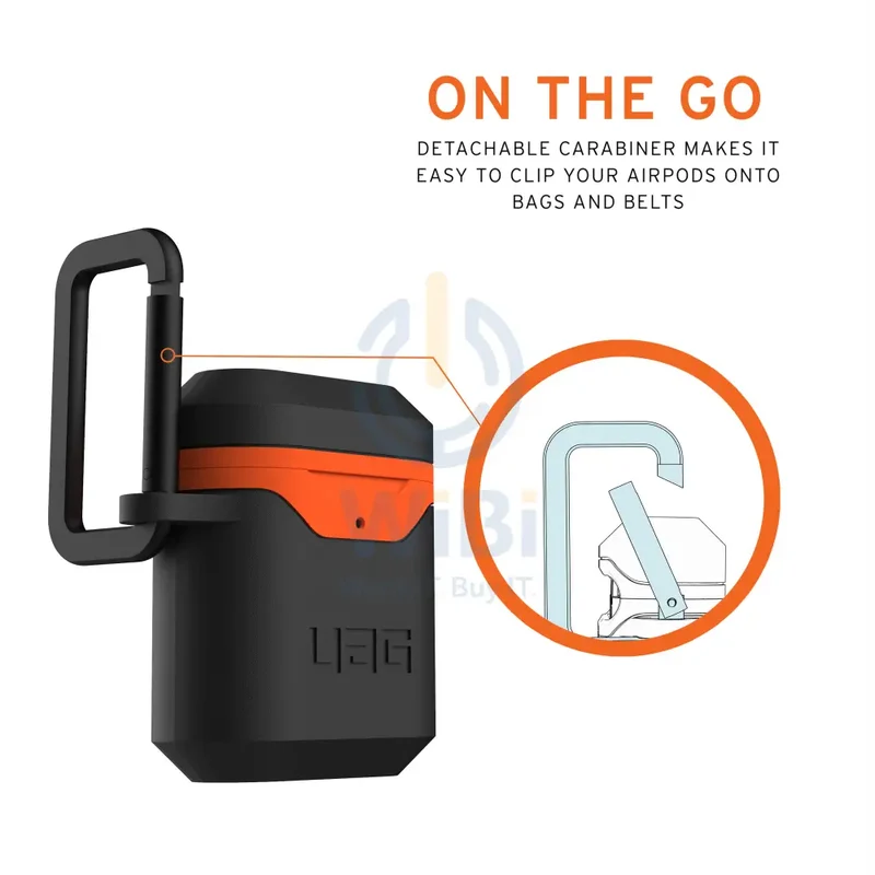 UAG Apple Airpods Gen 1& 2 Hard Case V2 - Black/Orange
