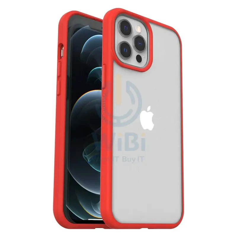 OtterBox iPhone 12 Pro Max React Case - Power Red - Clear/Red