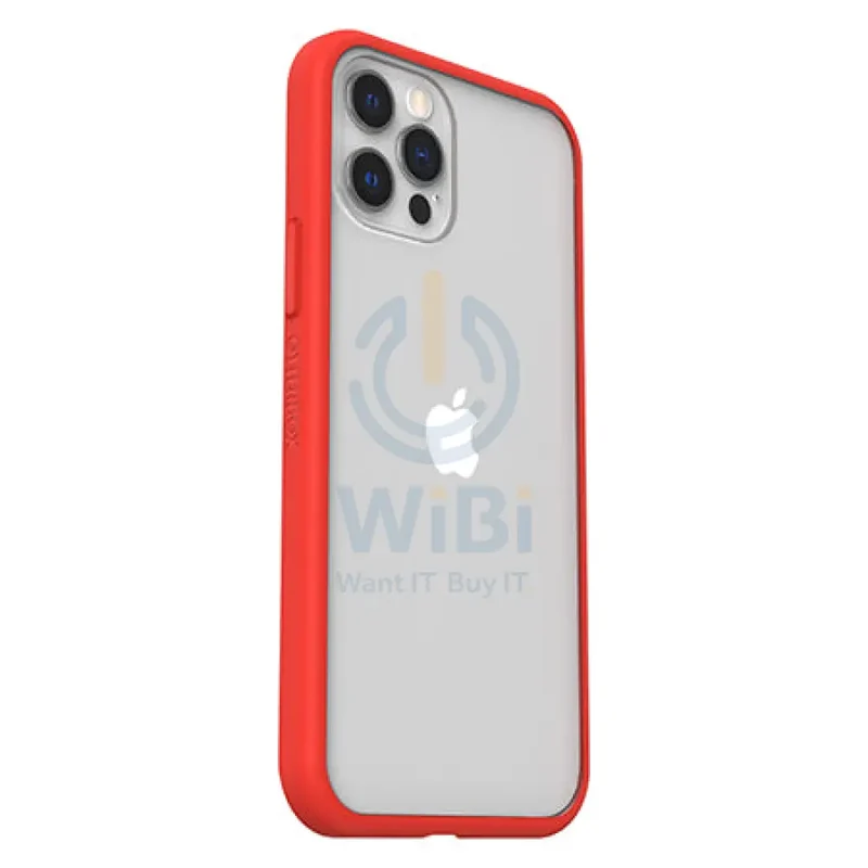 OtterBox iPhone 12 Pro Max React Case - Power Red - Clear/Red