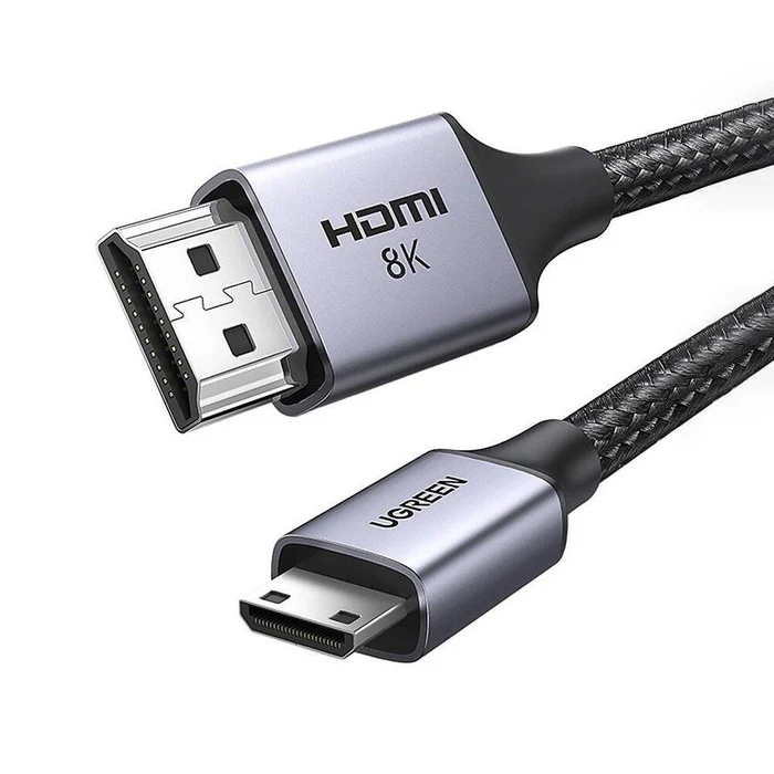 كابل يو جرين من Mini HDMI إلى HDMI بدقة 8K - طول 2 متر / أسود