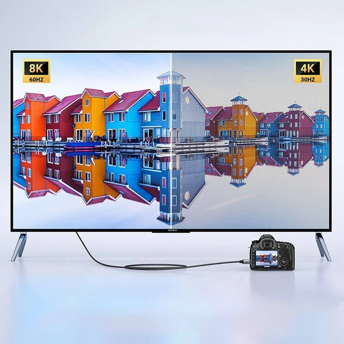 كابل يو جرين من Mini HDMI إلى HDMI بدقة 8K - طول 2 متر / أسود