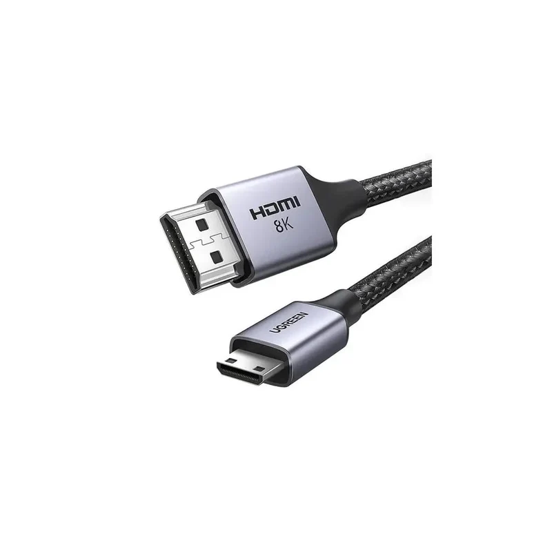 كابل يوجرين من مايكرو HDMI إلى HDMI، 8K، بطول 2 متر، باللون الأسود