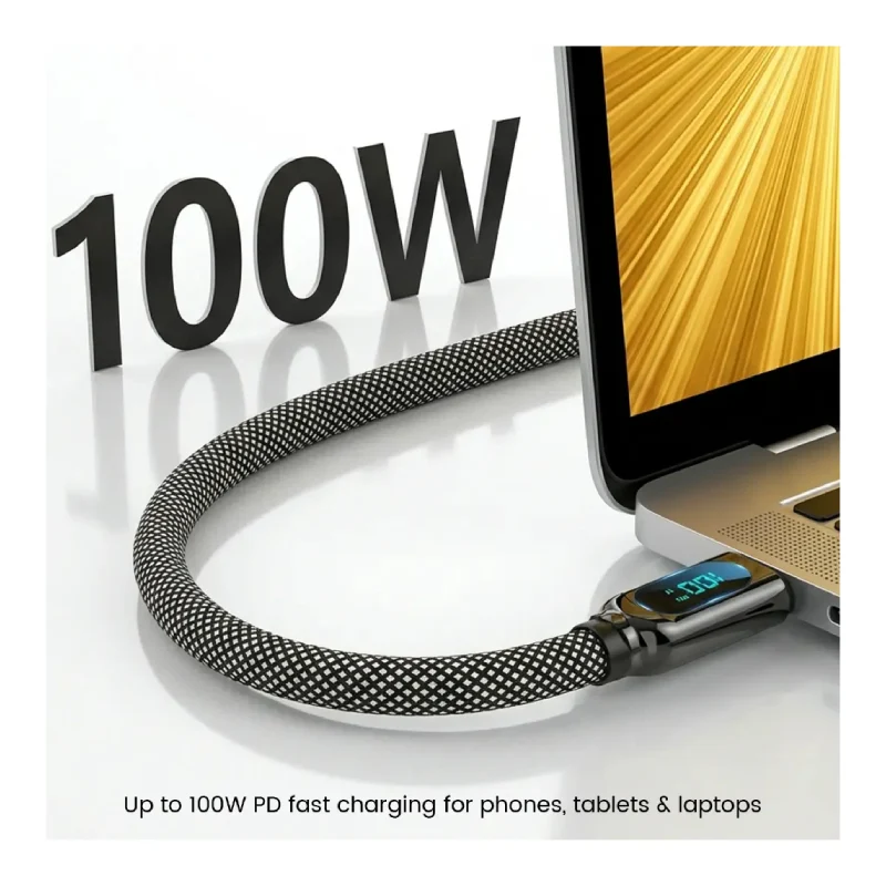 كابل ZLOS باور سينك بشاشة عرض - USB-C / أسود