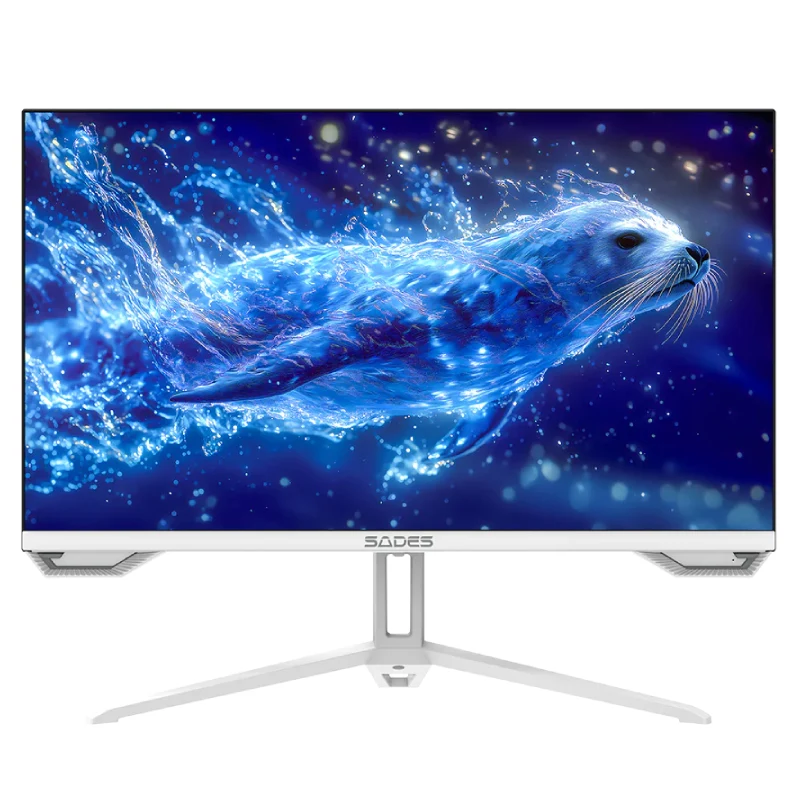 شاشة ألعاب سادس SL-Sealion برو SA-F04F27B، مقاس 27 بوصة، FHD، تردد تحديث 144 هرتز، زمن استجابة 1 مللي ثانية، HDMI 2.1، ديسبلاي بورت 1.4، باللون الأبيض