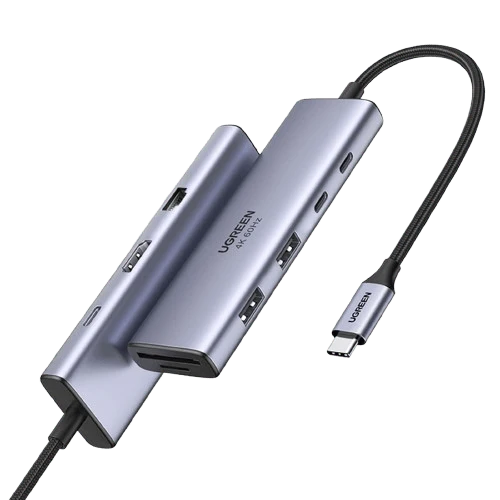 موزع يو جرين ريفودوك USB-C ‏9 في 1 - HDMI / إيثرنت / 100 واط PD / USB-A / فتحة بطاقة SD/TF