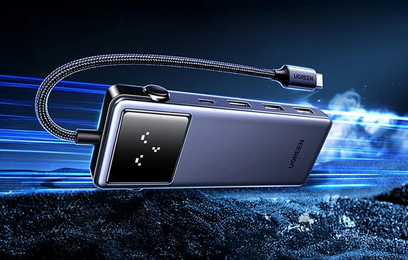 موزع يوجرين كيو باي برو يو إس بي-C، 7 في 1، إيثرنت/HDMI/يو إس بي-C/يو إس بي-A، PD بقدرة 100 واط