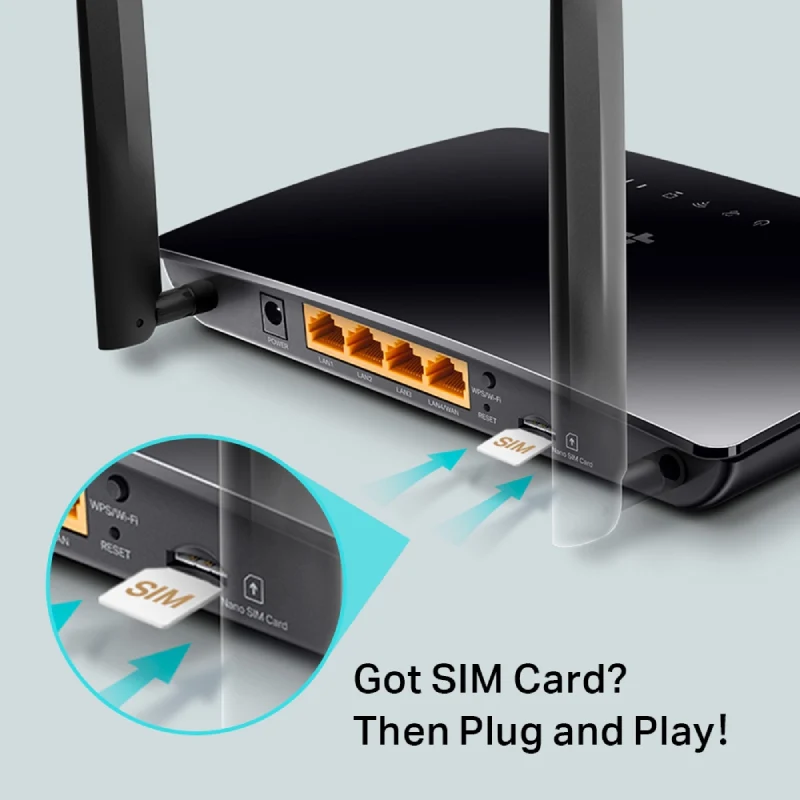 راوتر TP-Link آرتشر MR402 لاسلكي ثنائي النطاق AC1200، 4G LTE، بسرعة 867 ميجابت في الثانية عند 5 جيجاهرتز، LAN، WAN