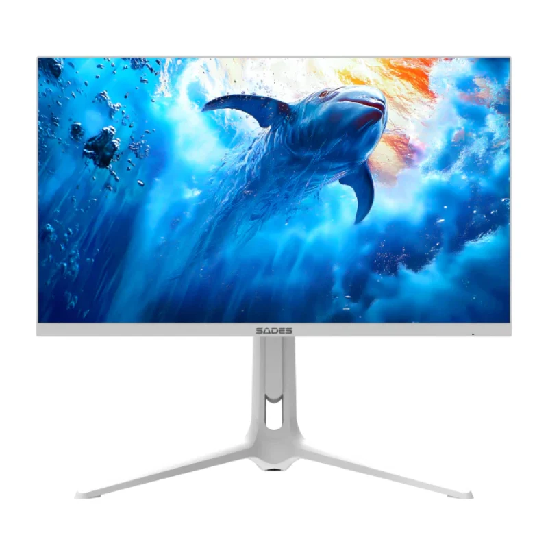 شاشة ألعاب ساديس RS-Dolphin SA-F01U27 - حجم 27 بوصة ثنائية الوضع UHD (4K) / 0.5 مللي ثانية / 320 هرتز / HDMI 2.1 / DisplayPort 1.4 / أبيض