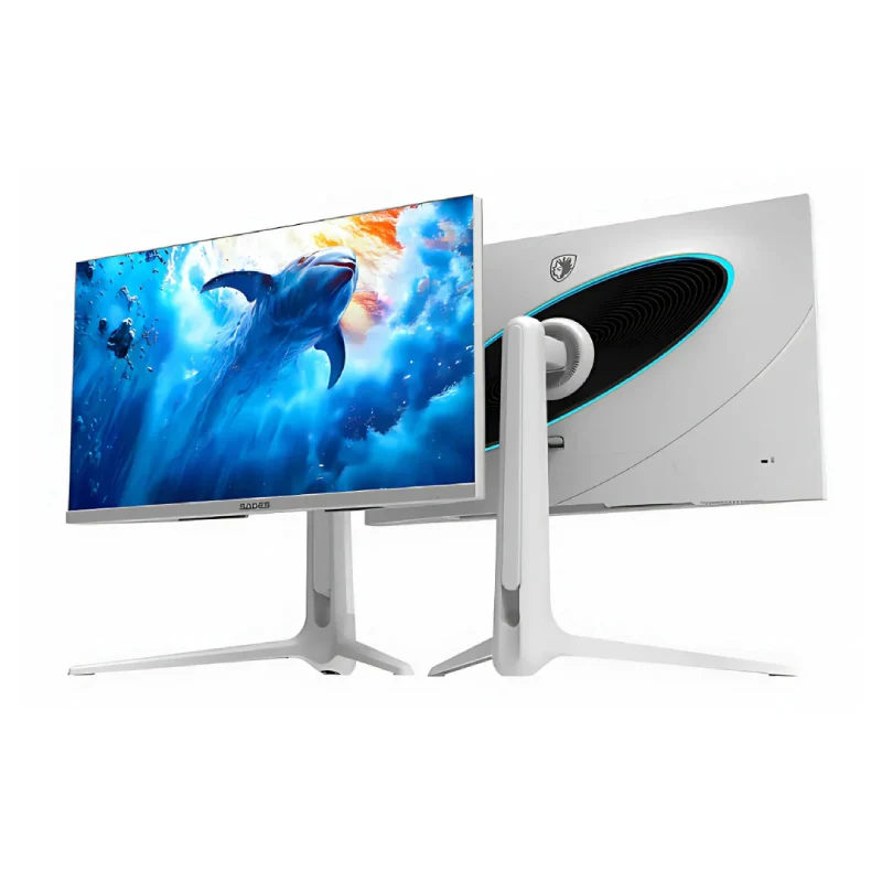 شاشة ألعاب ساديس RS-Dolphin SA-F01U27 - حجم 27 بوصة ثنائية الوضع UHD (4K) / 0.5 مللي ثانية / 320 هرتز / HDMI 2.1 / DisplayPort 1.4 / أبيض