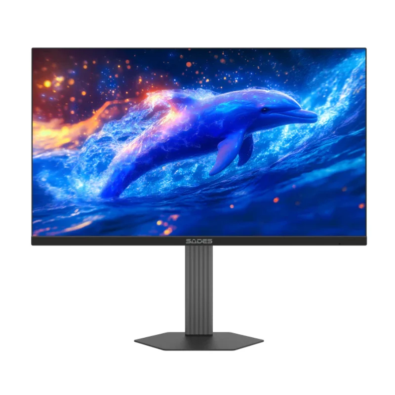 شاشة ألعاب سادس بي إن دولفين SA-F01Q27، مقاس 27 بوصة، QHD، زمن استجابة 0.5 مللي ثانية، تردد 200 هرتز، HDMI 2.1، ديسبلاي بورت 1.4، أسود
