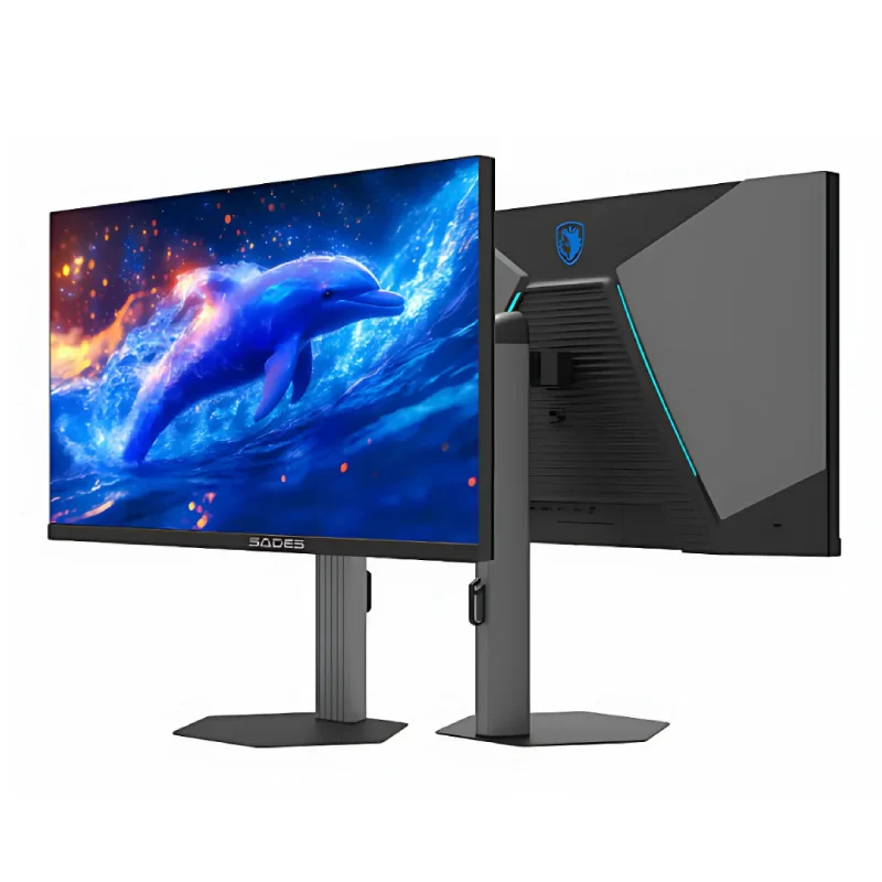 شاشة ألعاب سادس بي إن دولفين SA-F01Q27، مقاس 27 بوصة، QHD، زمن استجابة 0.5 مللي ثانية، تردد 200 هرتز، HDMI 2.1، ديسبلاي بورت 1.4، أسود