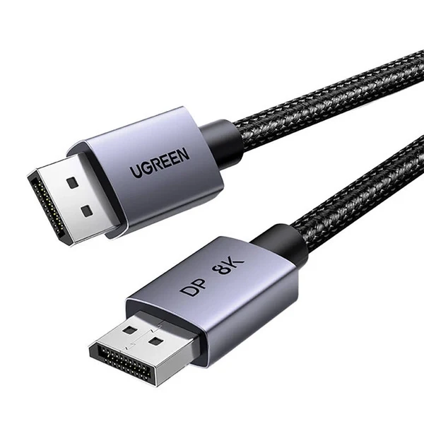 كابل DisplayPort يو جرين بدقة 8K - طول 2 متر / أسود