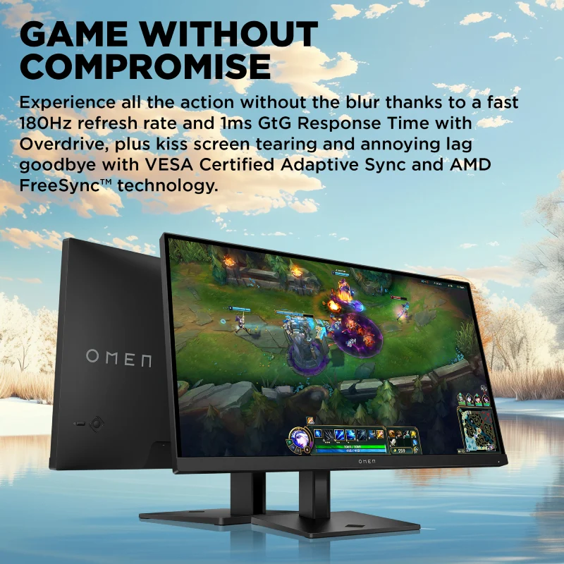 HP OMEN 27 G2 Gaming Monitor - 27" FHD / 1ms / 180Hz / DisplayPort 1.4 / HDMI 2.0 - Gaming Monitor