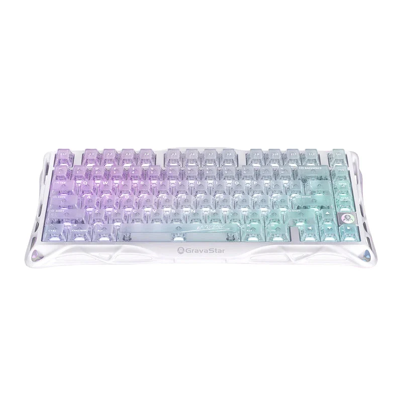 GravaStar Mercury K1 Lite 75% Wireless Mechanical Gaming Keyboard - Crystal Aurora