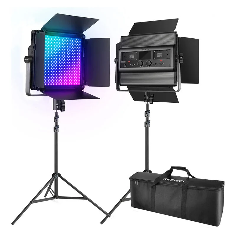 إضاءة فيديو نيوير RGB1200 LED - عبوة قطعتين