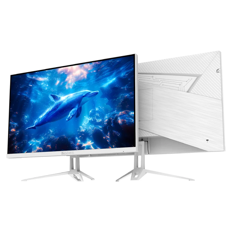 شاشة ألعاب ساديس RT-Dolphin - حجم 27 بوصة FHD / 1 مللي ثانية / 240 هرتز / HDMI 2.1 / DisplayPort 1.4 / أبيض