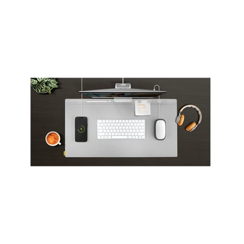 Uniq Hagen Reversible Smart Organization Desk Mat - Canary Yellow / Chalk Grey