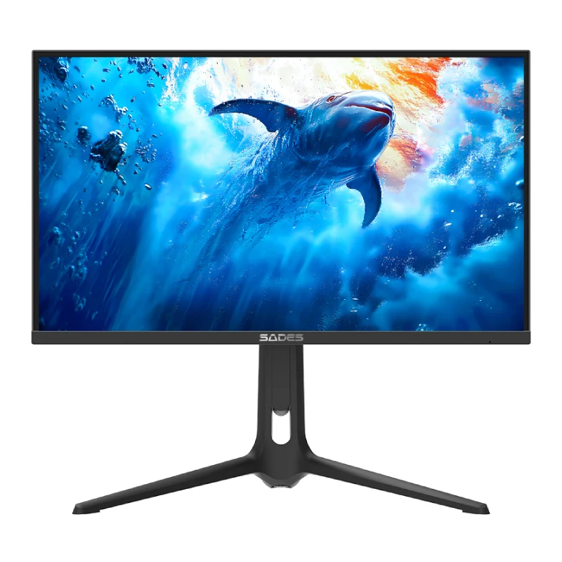 شاشة ألعاب ساديس RS-Dolphin - حجم 27 بوصة UHD / 0.5 مللي ثانية / HDMI 2.1 / DisplayPort 1.4 / USB-A / USB-C / أسود