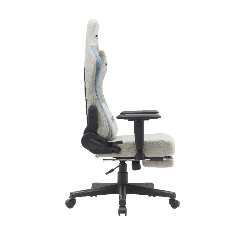 Gamax BS-7970 Gaming Chair with Foot Rest - Light Grey