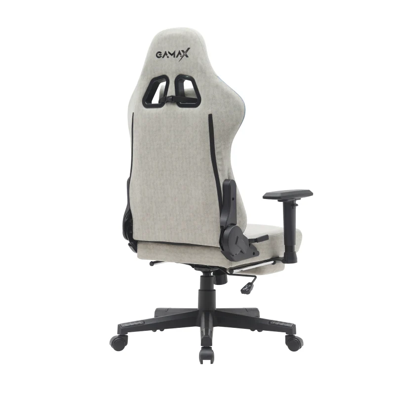 Gamax BS-7970 Gaming Chair with Foot Rest - Light Grey