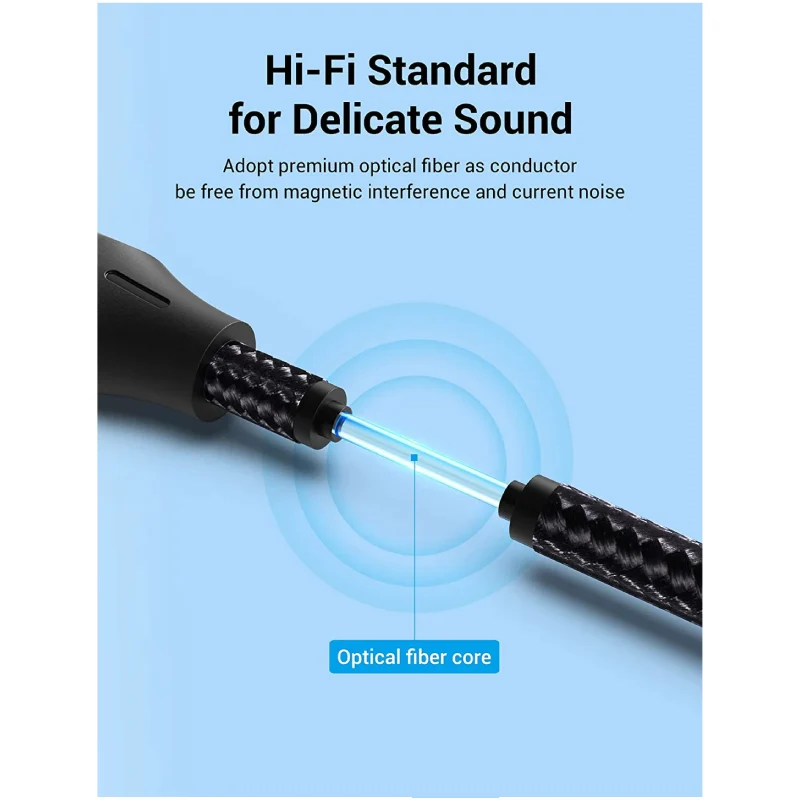 Vention Optical Fiber Audio Cable - 1.5 Meter / Gray