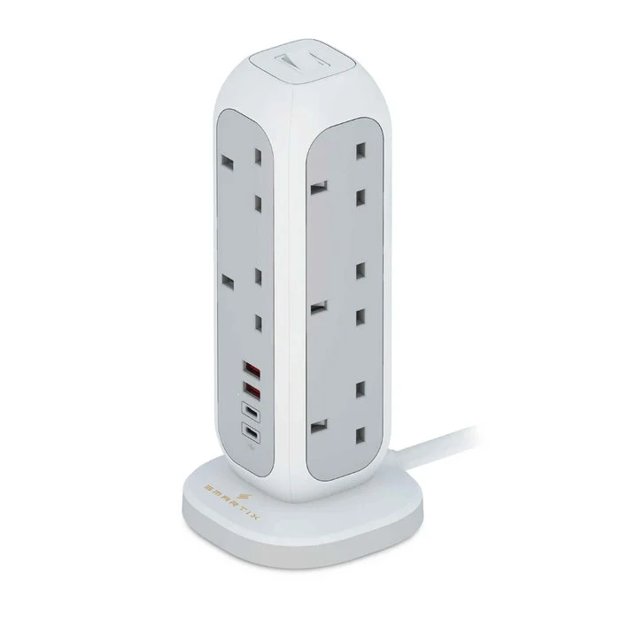 Smartix Premium 15-in-1 Power Tower - 11 Way / USB-C / USB-A / 10 Meter