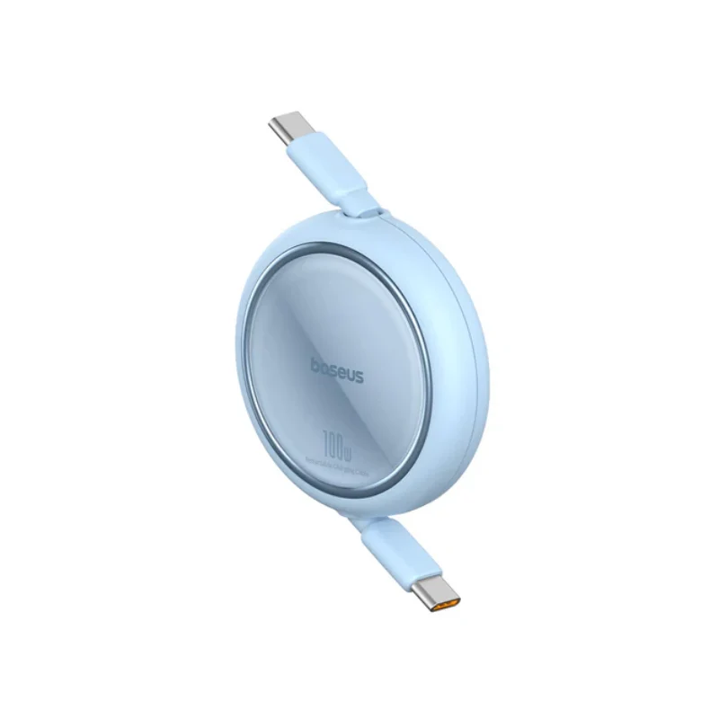كابل بيسوس فري تو بول القابل للسحب USB-C، 100 واط، أزرق