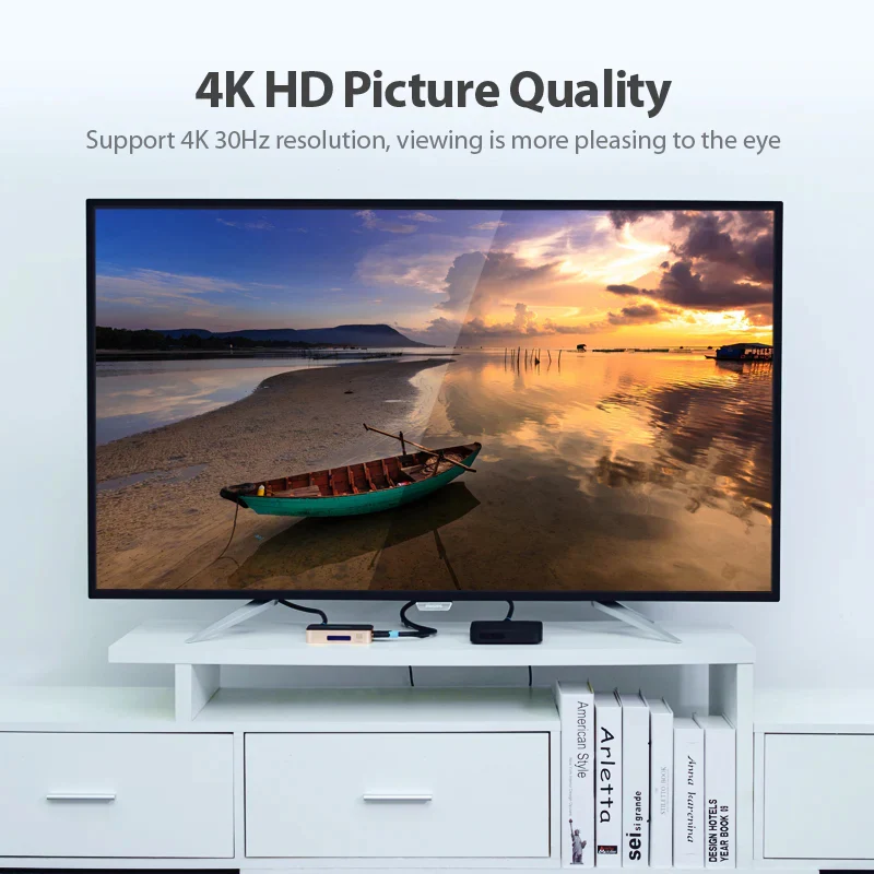 موزع HDMI فينشن بمدخل واحد و4 مخارج - 4K / أسود
