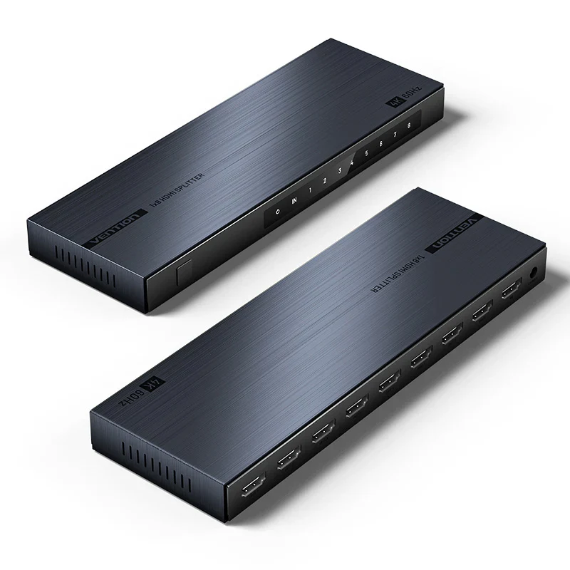 موزع HDMI فينشن بمدخل واحد و8 مخارج - 4K / أسود