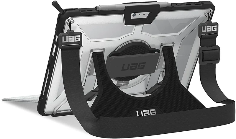 UAG Microsoft Surface Pro 7+/7/6/5/4 Plasma Case With Handstrap & Shoulder Strap - Ice/Black