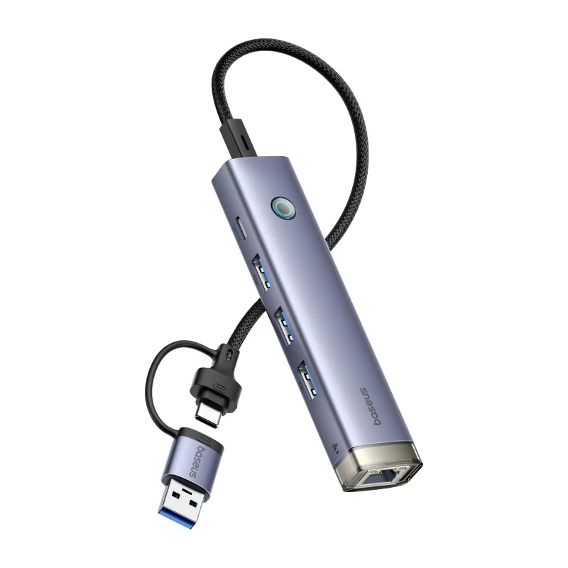 هب بيسوس ألترا جوي 4 منافذ AIR، RJ45 / يو إس بي-C / USB / باللون الرمادي الفضائي
