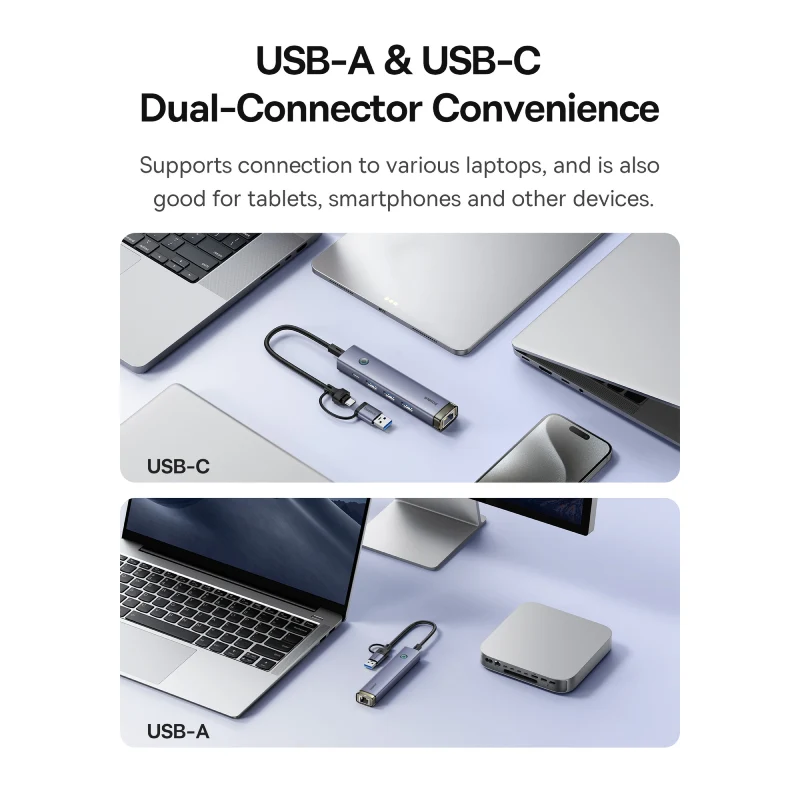 هب بيسوس ألترا جوي 4 منافذ AIR، RJ45 / يو إس بي-C / USB / باللون الرمادي الفضائي