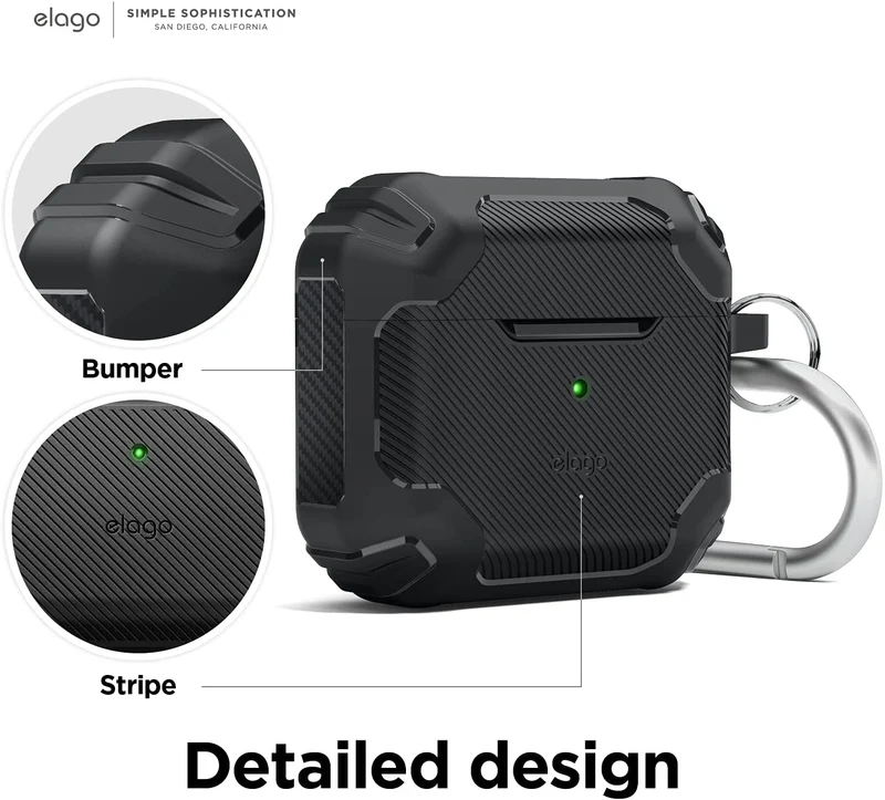 Elago Airpods 3 Solid Armor Case - (Warehouse Packed) - Black