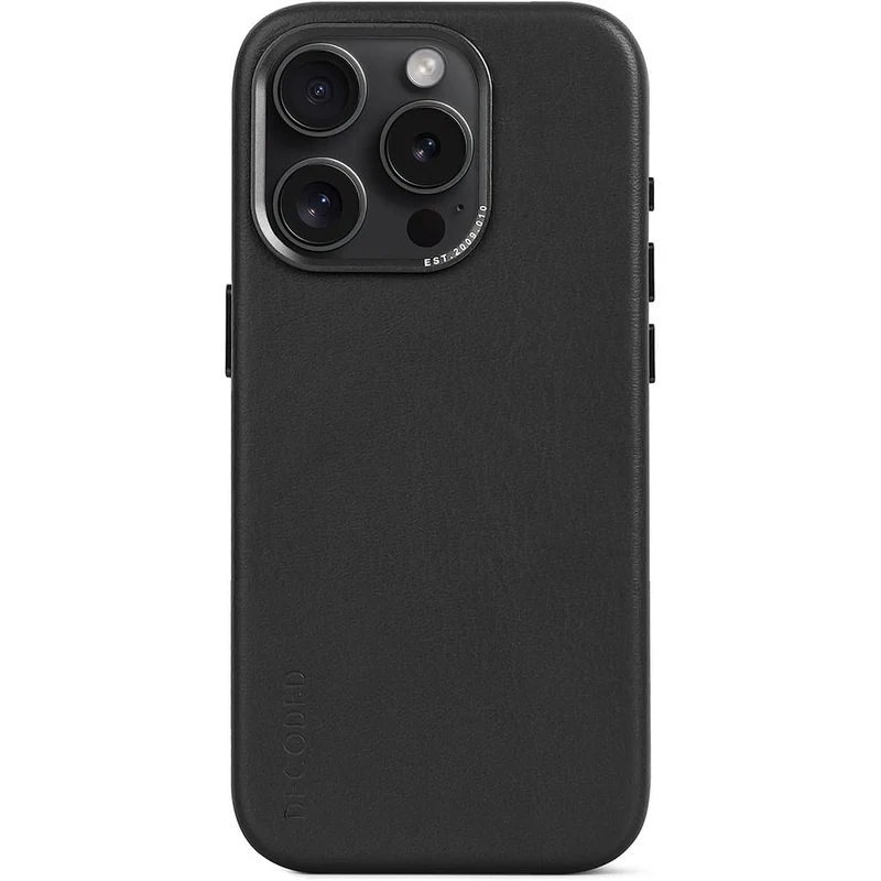 Decoded Iphone 15 Pro Leather Magsafe Case - Black