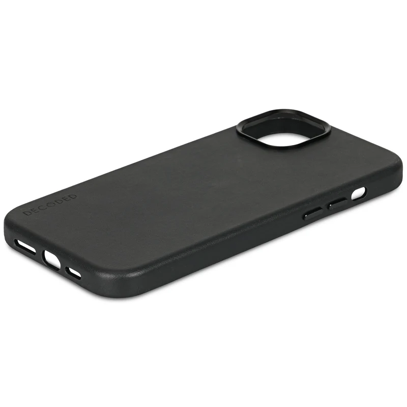 Decoded Iphone 15 Pro Leather Magsafe Case - Black