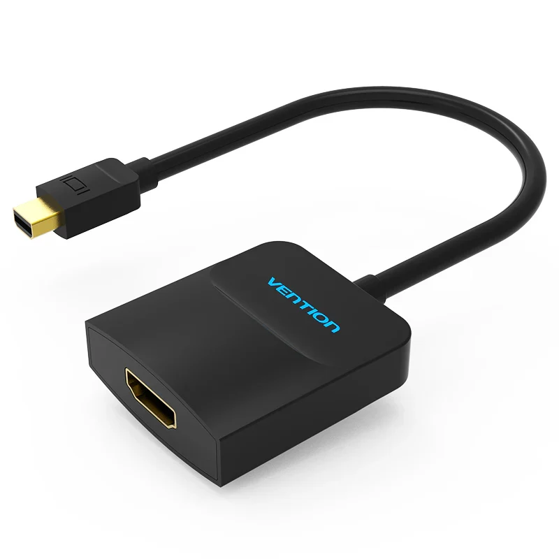 محول فينشن ميني ديسبلاي بورت إلى HDMI، 4K، بطول 0.15 متر، باللون الأسود