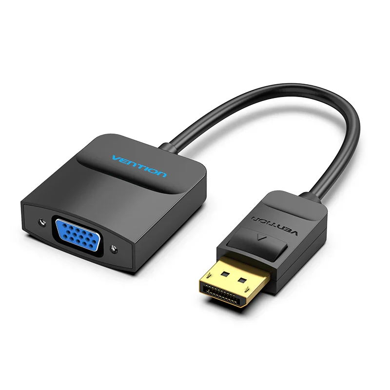 محول فينشن ديسبلاي بورت إلى VGA، دقة 1080P / بطول 0.15 متر / أسود