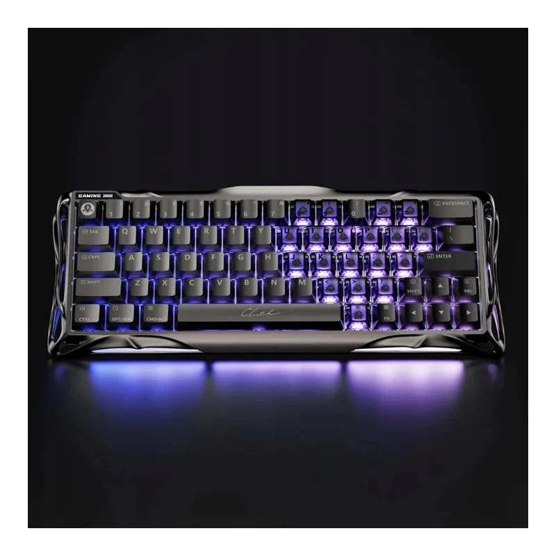 لوحة مفاتيح ألعاب جرافاستار ميركوري V60Pro، بحجم 60%، بمفاتيح مغناطيسية بتأثير هول، باللون الأسود المعدني
