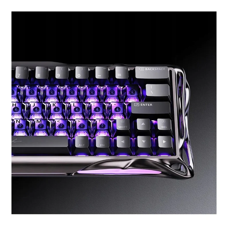 لوحة مفاتيح ألعاب جرافاستار ميركوري V60Pro، بحجم 60%، بمفاتيح مغناطيسية بتأثير هول، باللون الأسود المعدني