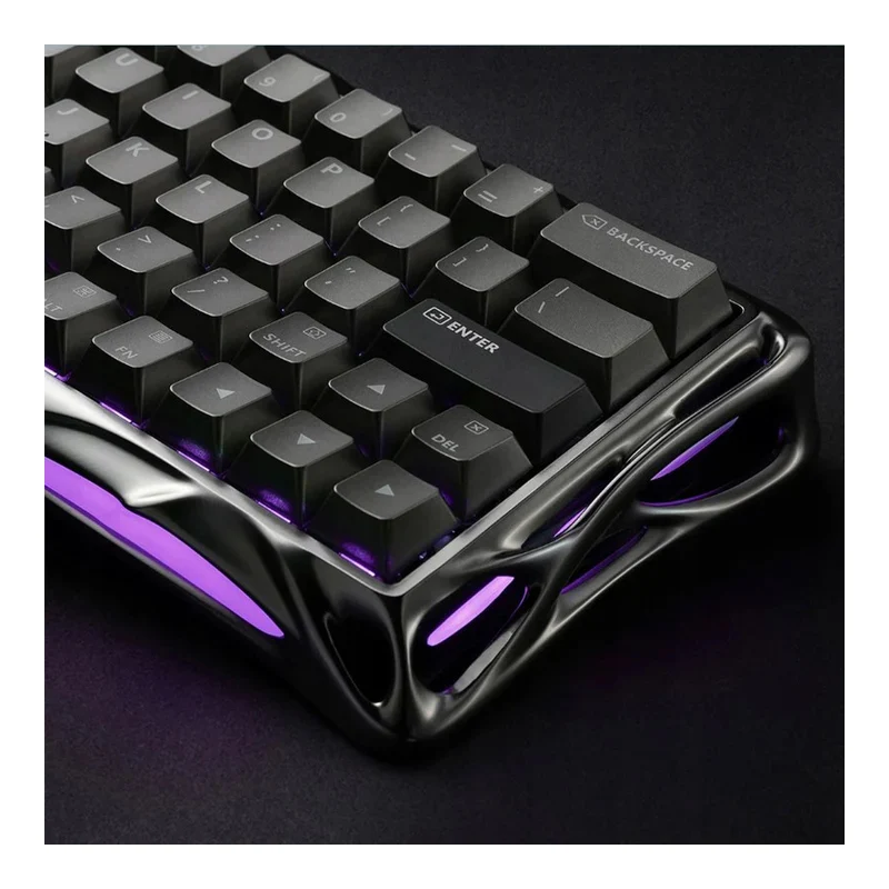 لوحة مفاتيح ألعاب جرافاستار ميركوري V60Pro، بحجم 60%، بمفاتيح مغناطيسية بتأثير هول، باللون الأسود المعدني
