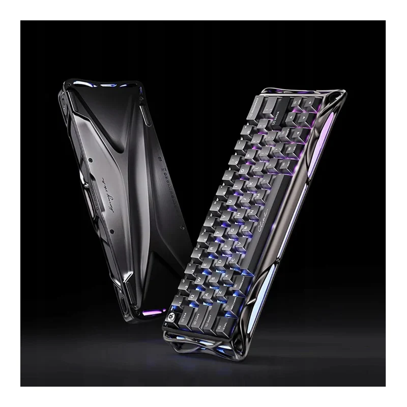 لوحة مفاتيح ألعاب جرافاستار ميركوري V60Pro، بحجم 60%، بمفاتيح مغناطيسية بتأثير هول، باللون الأسود المعدني