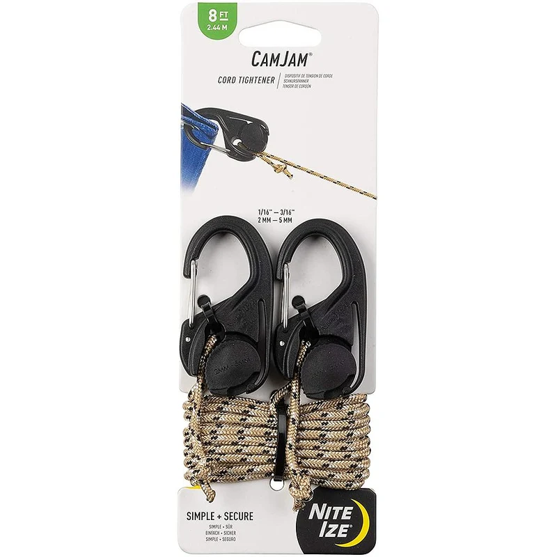 Niteize Camjam® Cord Tightener - 2 Pack With 8 Ft. Rope