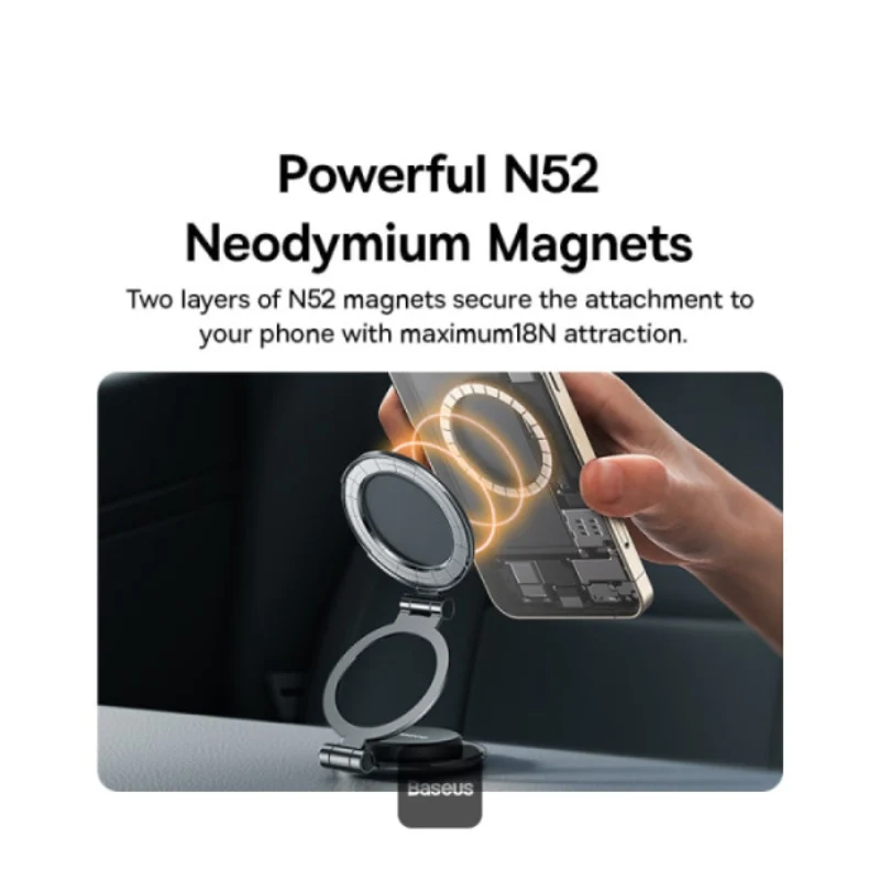 Baseus MagPro II Magnetic Stick-On Car Mount - Black