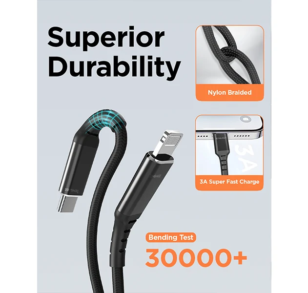iEngage USB-C to Lightning Cable - 1 Meter / Black